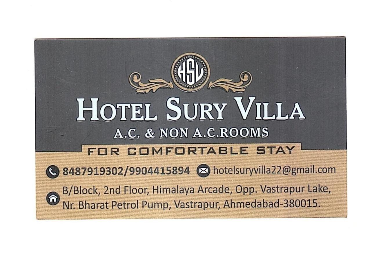 Hotel Sury Villa Ahmadabad Zewnętrze zdjęcie